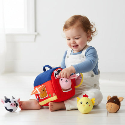 Plush Farm Animal Playset