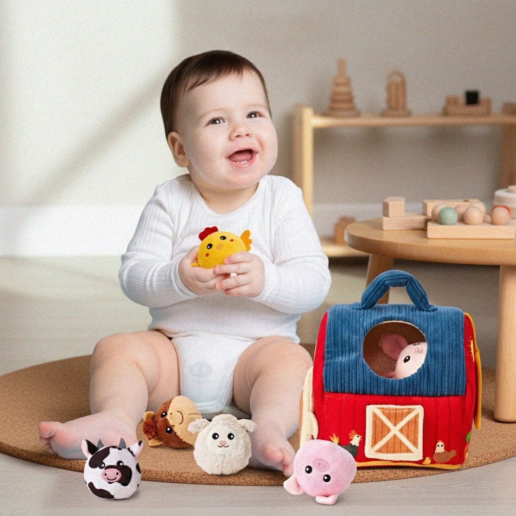 Plush Farm Animal Playset