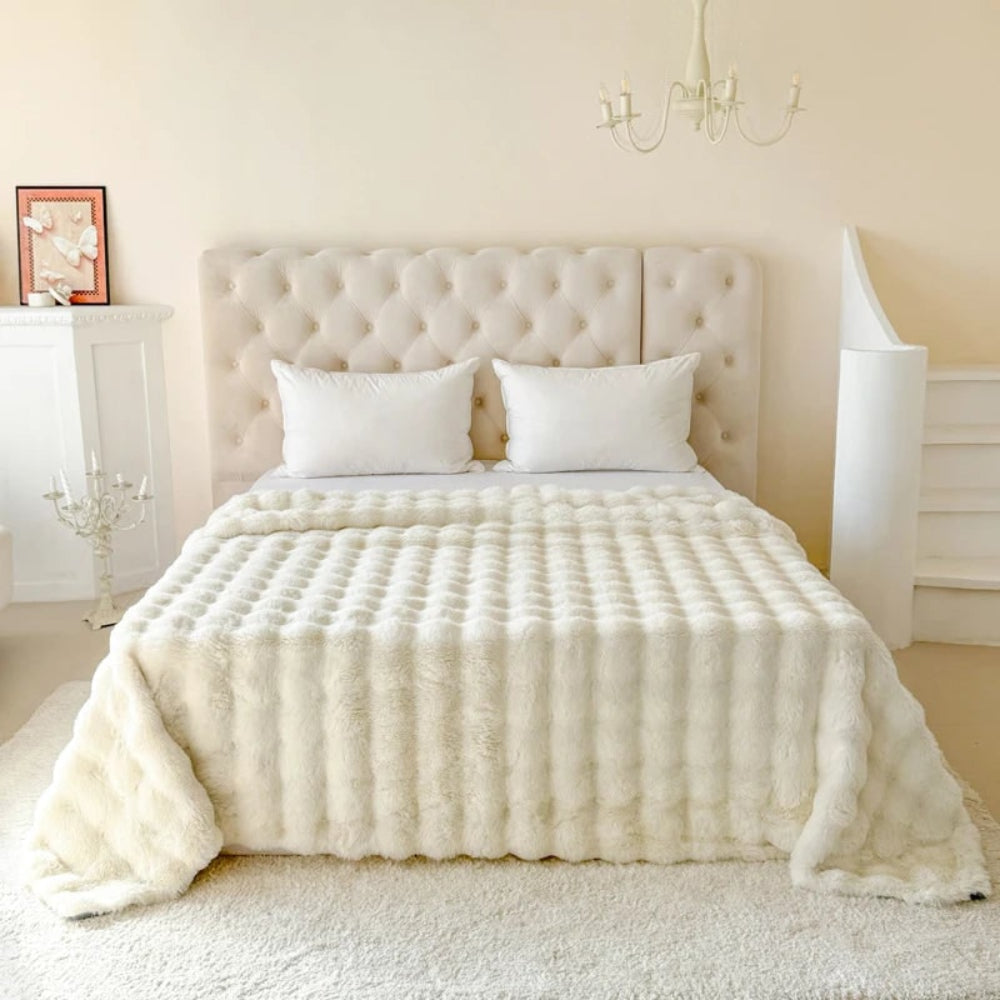 Plush Faux Fur Throw Blanket