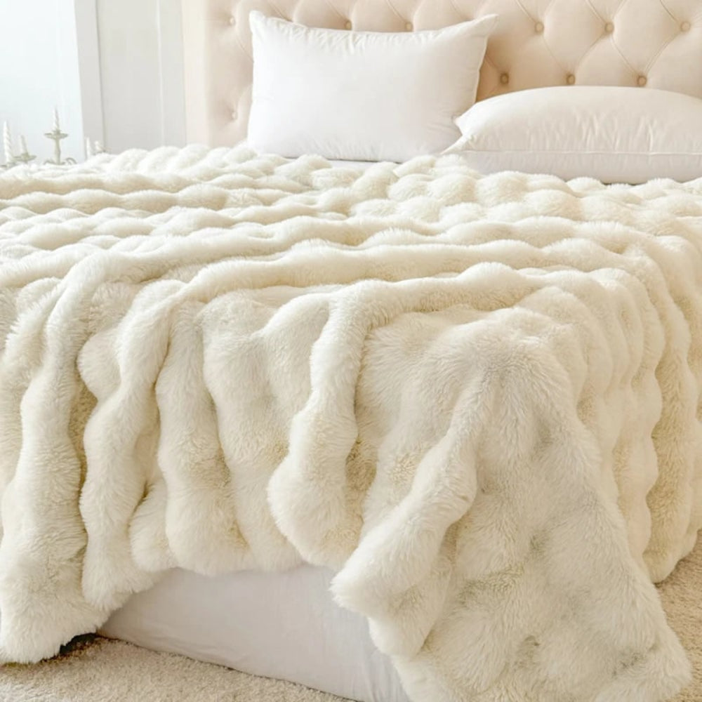 Plush Faux Fur Throw Blanket