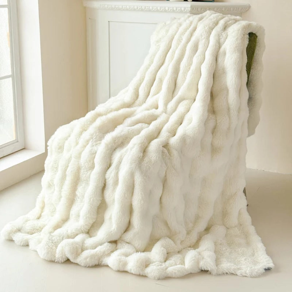 Plush Faux Fur Throw Blanket