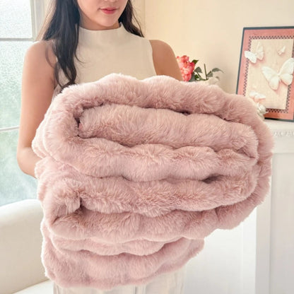Plush Faux Fur Throw Blanket