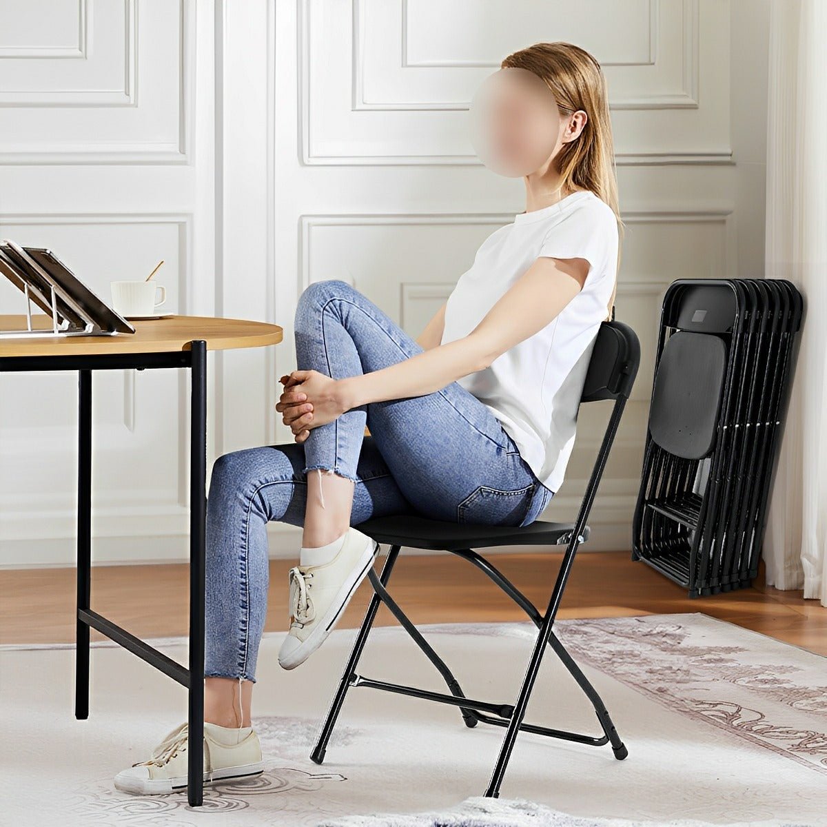 Folding Chair with Cushion – 330 lbs, Lightweight