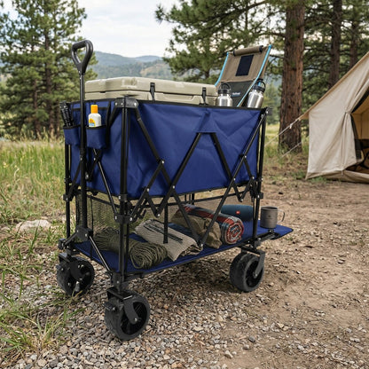 Folding Double-Decker Truck with Brakes Wagon Cart 320L