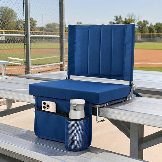 Folding Stadium Seat – Thick Cushion, 350 lbs, Non-Slip