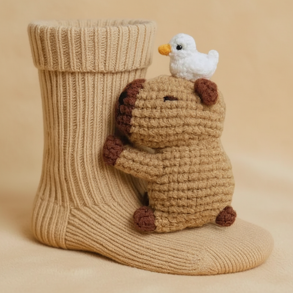 Novelty Animal-Print Knit Socks