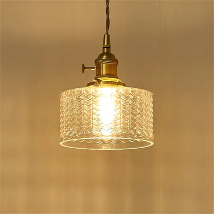 Adjustable Green Glass Pendant Light