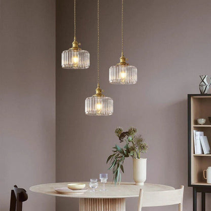 Adjustable Green Glass Pendant Light