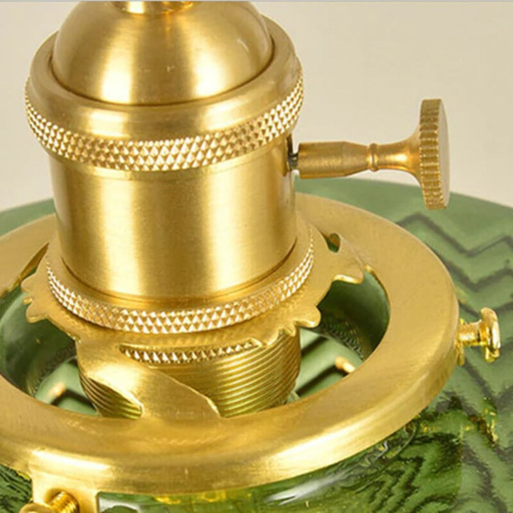 Adjustable Green Glass Pendant Light
