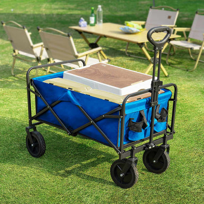 Heavy Duty 600D Folding All-Terrain Wagon Cart for Camping & Shopping, 330lbs