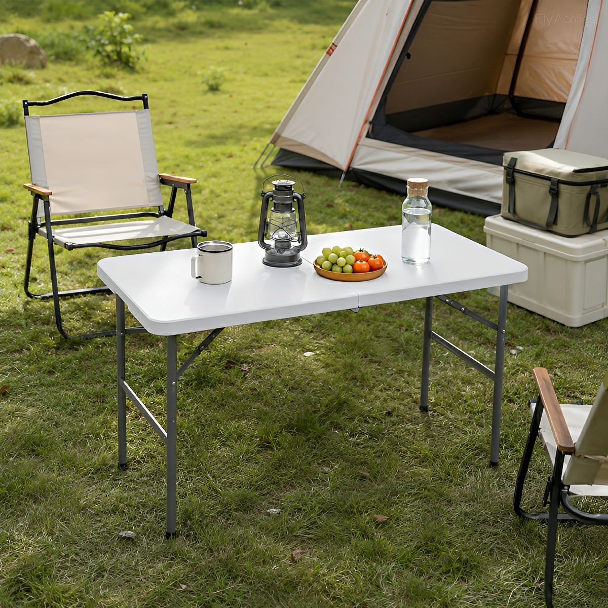 Heavy Duty Folding Table with Handle – For Camping