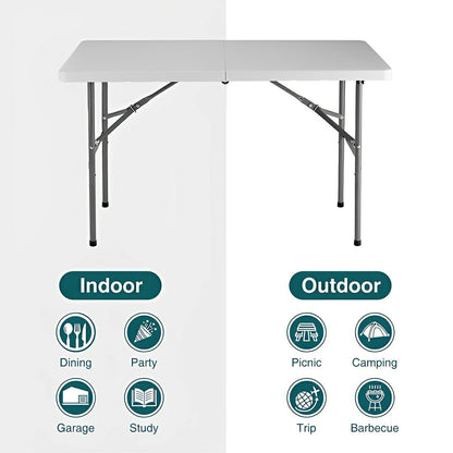 Heavy Duty Folding Table with Handle – For Camping