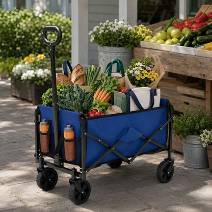 Heavy Duty Folding Utility Wagon Cart Outdoor Trolley