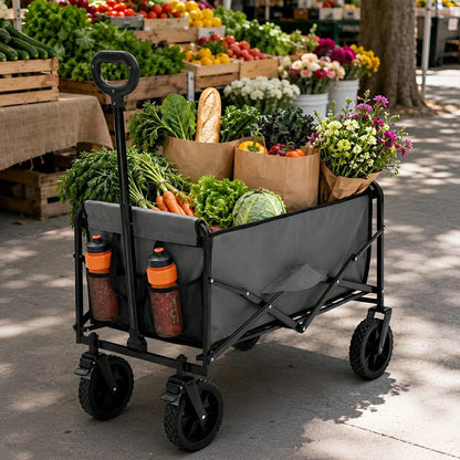 Heavy Duty Folding Utility Wagon Cart Outdoor Trolley