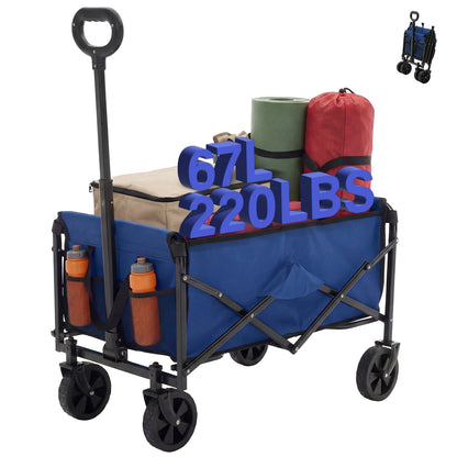 Heavy Duty Folding Utility Wagon Cart Outdoor Trolley