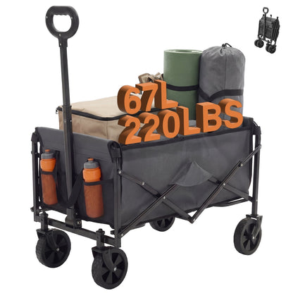 Heavy Duty Folding Utility Wagon Cart Outdoor Trolley