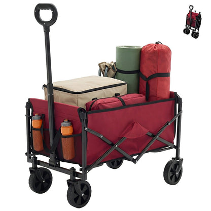 Heavy Duty Folding Utility Wagon Cart Outdoor Trolley