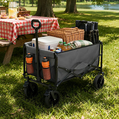Heavy Duty Folding Utility Wagon Cart Outdoor Trolley