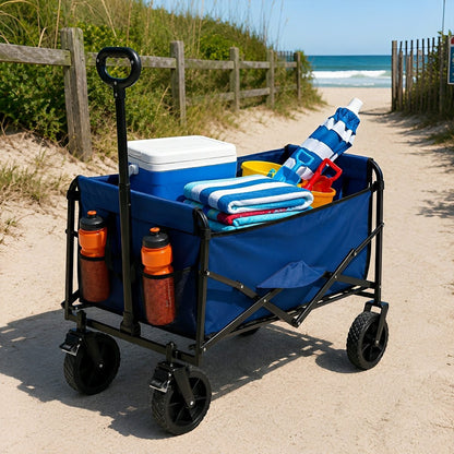 Heavy Duty Folding Utility Wagon Cart Outdoor Trolley
