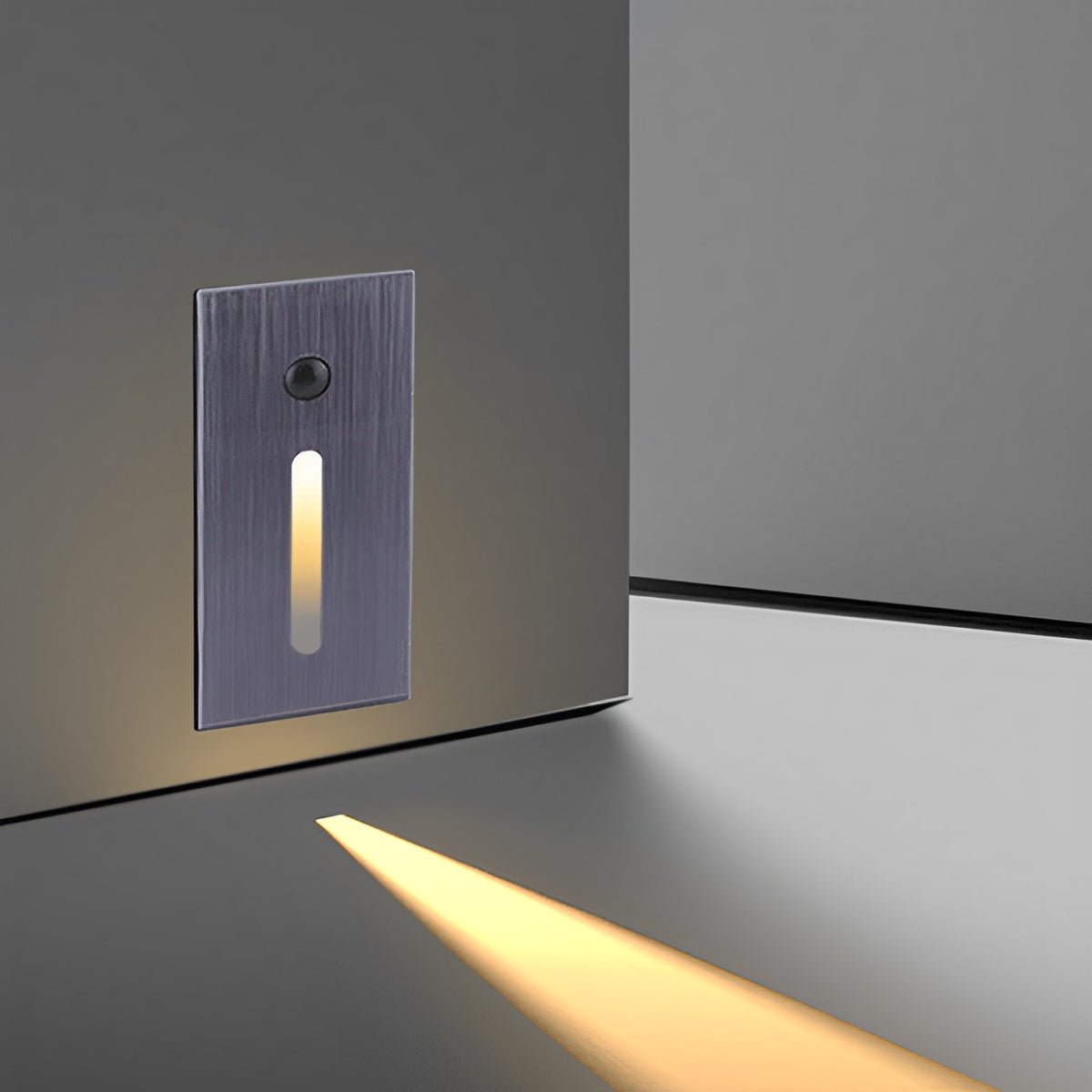 Indoor Minimalist Motion Sensor LED Recessed Stairway Wall Light