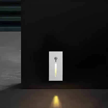 Indoor Minimalist Motion Sensor LED Recessed Stairway Wall Light