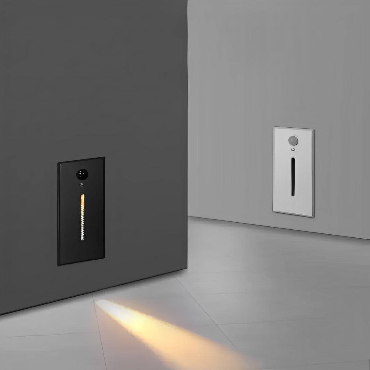 Indoor Minimalist Motion Sensor LED Recessed Stairway Wall Light