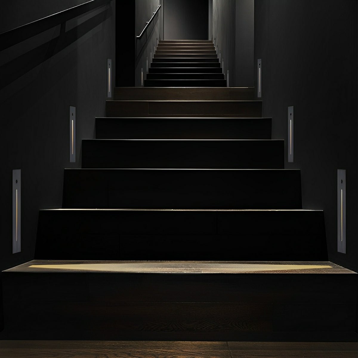 Indoor Minimalist Motion Sensor LED Recessed Stairway Wall Lights