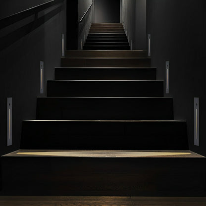 Indoor Minimalist Motion Sensor LED Recessed Stairway Wall Lights
