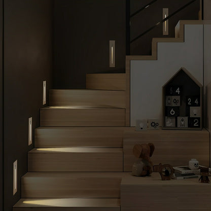 Indoor Minimalist Motion Sensor LED Recessed Stairway Wall Lights