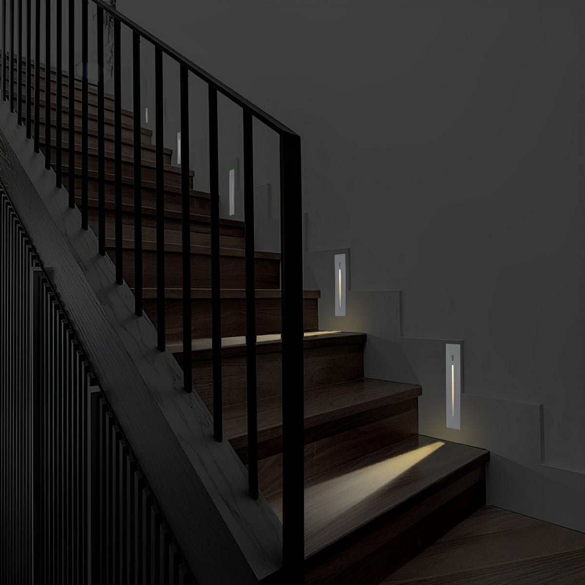 Indoor Minimalist Motion Sensor LED Recessed Stairway Wall Lights