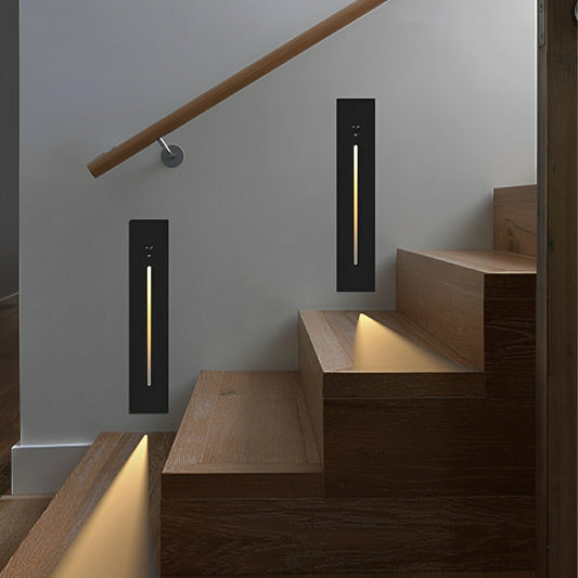 Indoor Minimalist Motion Sensor LED Recessed Stairway Wall Lights