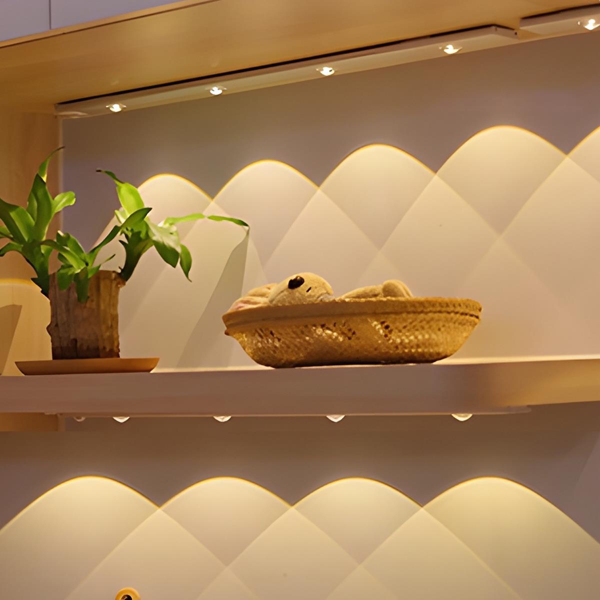 Intelligent Cat Eye Dimmable Motion Sensor Wireless LED Cabinet Light Rechargeable