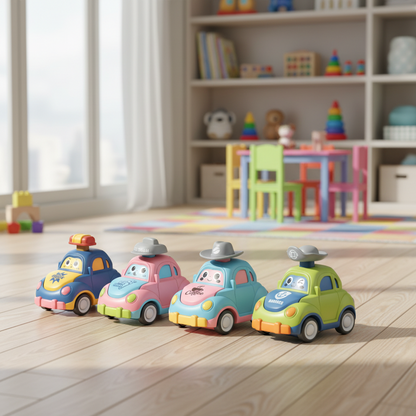 Colorful Interactive Toy Car Playset
