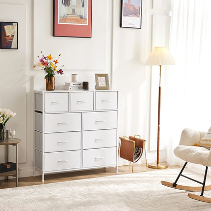 Large Capacity 5-10 Drawer Fabric Storage Cabinet Organizer