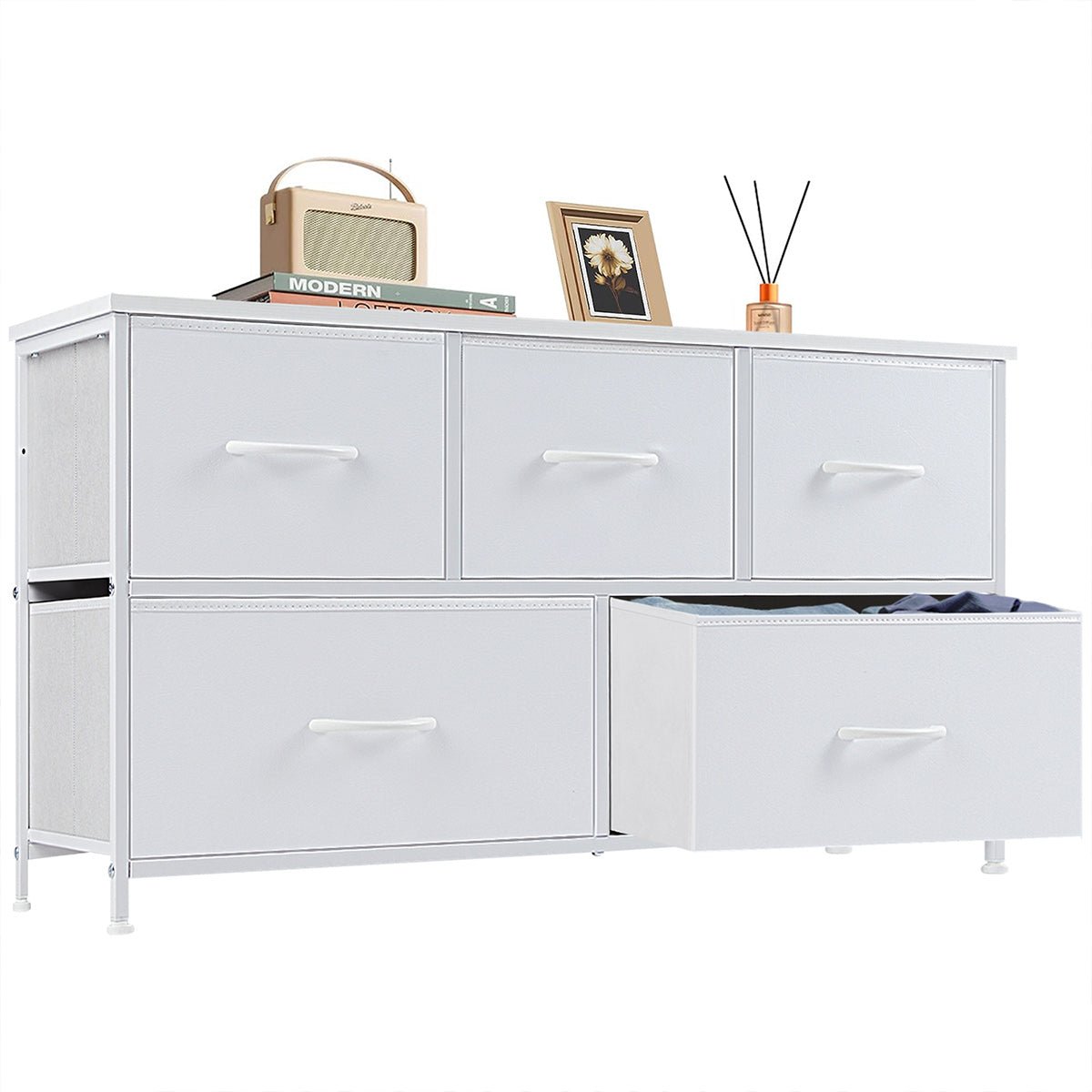 Large Capacity 5-10 Drawer Fabric Storage Cabinet Organizer