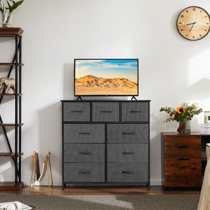 Large Capacity 5-10 Drawer Fabric Storage Cabinet Organizer