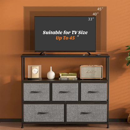 Large Capacity 5-10 Drawer Fabric Storage Cabinet Organizer