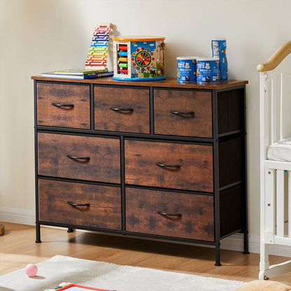 Large Capacity 5-10 Drawer Fabric Storage Cabinet Organizer