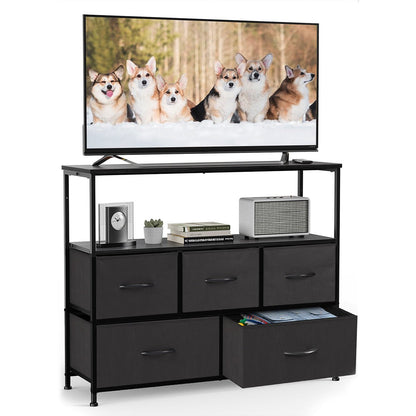 Large Capacity 5-10 Drawer Fabric Storage Cabinet Organizer