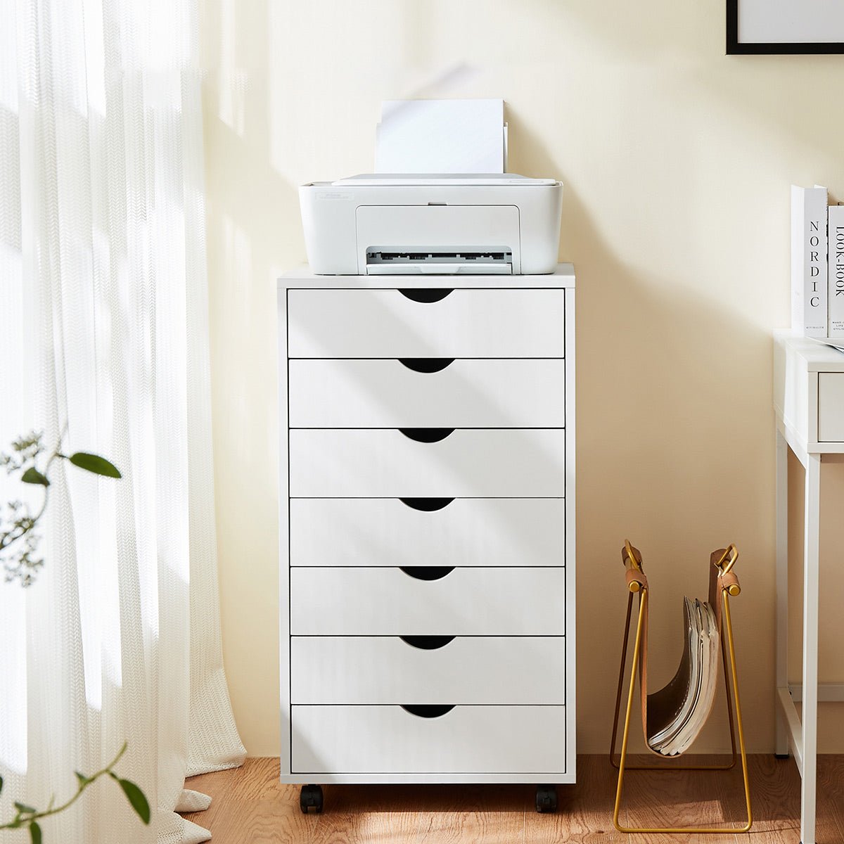 Large Capacity Mobile Storage Cabinet Organizer with Wheels