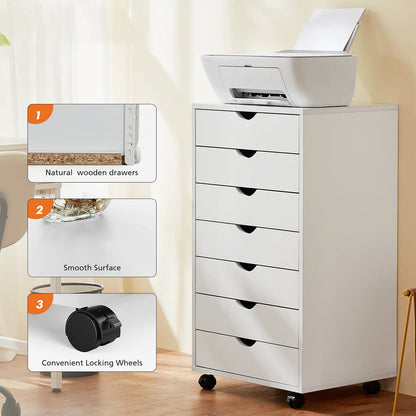 Large Capacity Mobile Storage Cabinet Organizer with Wheels