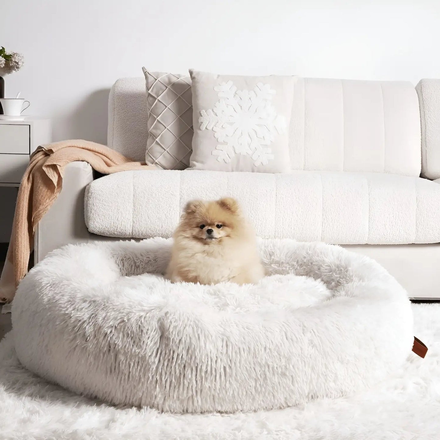 Large Plush Dog Bed