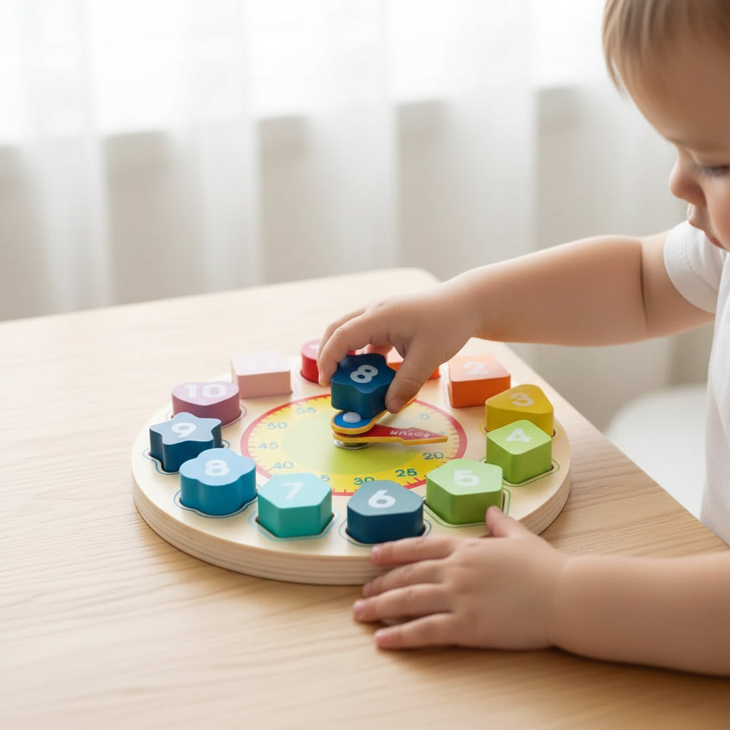 Wooden Learning Clock for Toddlers