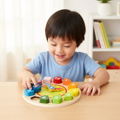 Wooden Learning Clock for Toddlers
