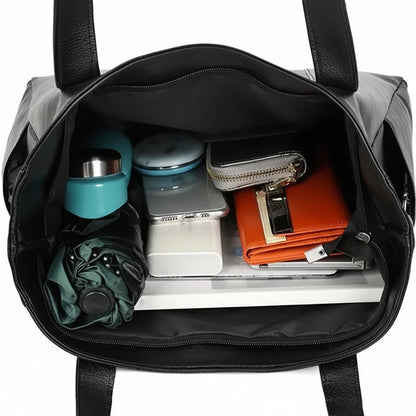 Versatile Leather Shoulder Tote Bag