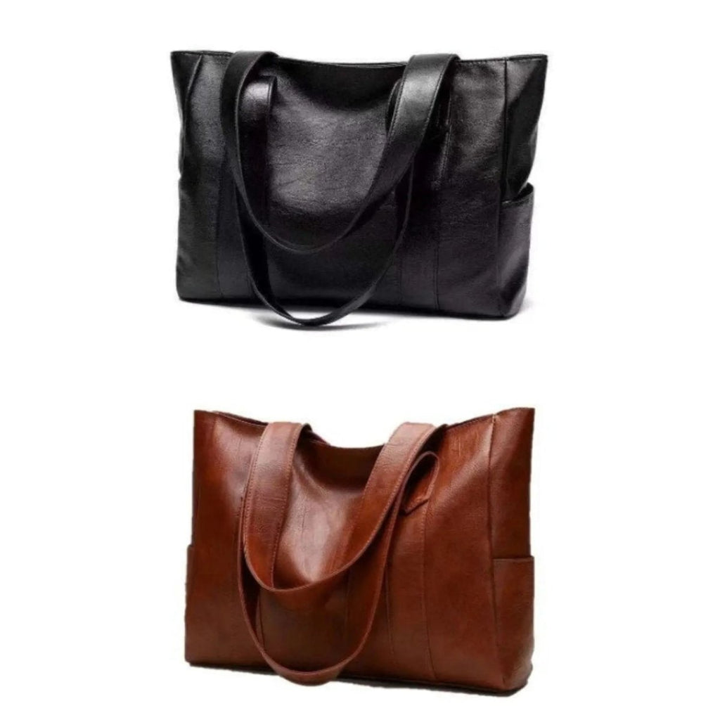 Versatile Leather Shoulder Tote Bag