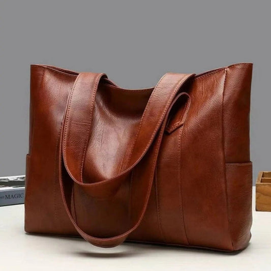 Versatile Leather Shoulder Tote Bag
