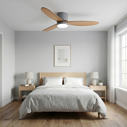 LED Inverter Silent White Low Floor DC Motor Simple Ceiling Fan Light