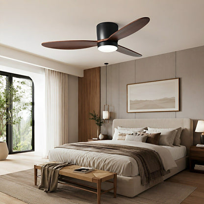 LED Inverter Silent White Low Floor DC Motor Simple Ceiling Fan Light