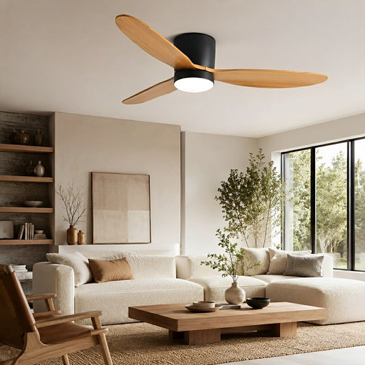 LED Inverter Silent White Low Floor DC Motor Simple Ceiling Fan Light